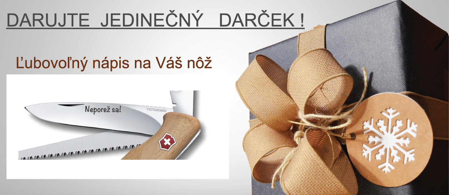 Gravírovanie na čepeľ a potlač na rúčku