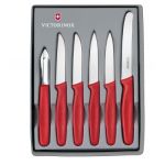 Set nožov Victorinox, 6 ks, červený