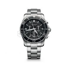 Pánske hodinky Victorinox Maverick chronograph čierne s kovovým remienkom