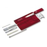 Victorinox SWISS CARD, Quattro, transparetná červená
