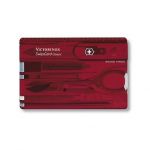 Victorinox SwissCard, 82 mm červená transparetná